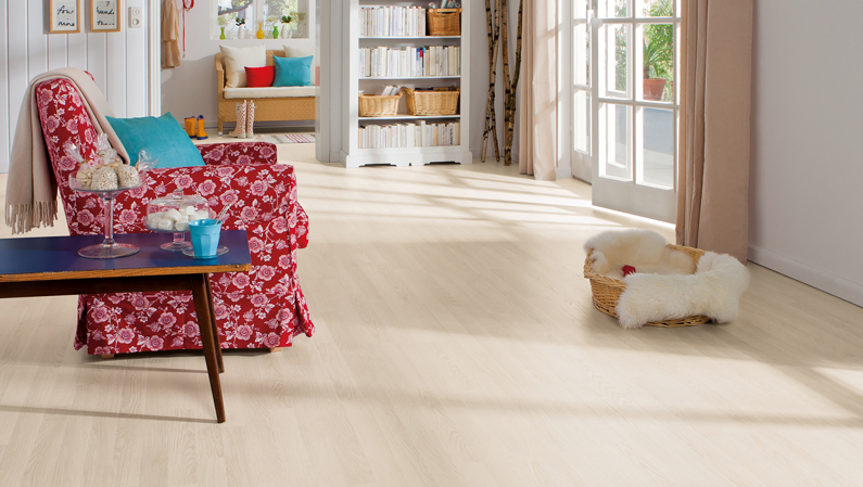 Sol stratifi� : CHENE BLANC STRUCTURE AUTHENTIQUE 3 FRISES (TRITTY75) SOL STRATIFIE - Parkett.fr