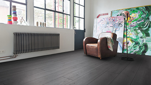 Parquet, sol stratifié et contrecollé Noir sol décor