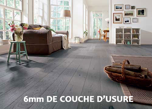 CHENE MULTIPLY RUSTIQUE HUILE GRIS KILAUEA - 190x1820x22/6mm DE VERITABLE BOIS