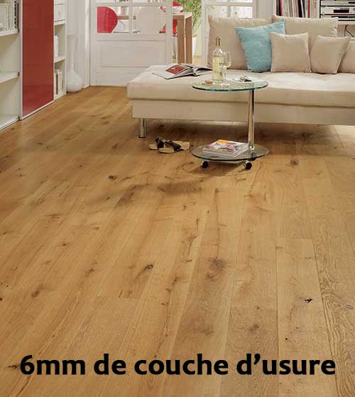 CHENE MULTIPLY RUSTIQUE VERNI BROSSE HONEY - 6mm DE VERITABLE BOIS