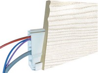 P-Plinthe électrique blanche avec goulotte