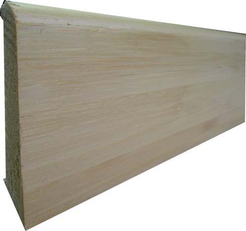 P-Plinthe double essence placage bambou clair verni 8cm (330)