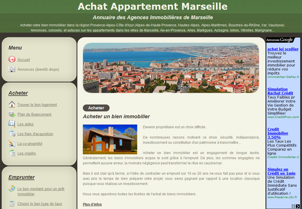 Toutes les annonces immobili&egrave;res de ventes d'appartements situ&eacute;s &agrave; Marseille