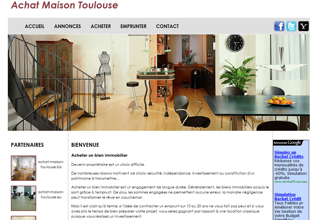 Toutes les annonces de ventes immobili&egrave;res situ&eacute;es &agrave; Toulouse