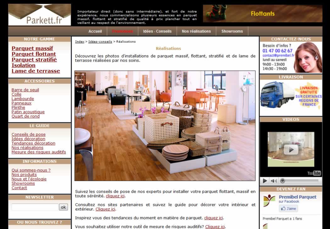 PARQUET : vente parquet, sol stratifi&eacute;, parquet flottant