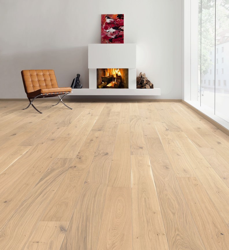 Parquet Flottant Chêne Huilé - 8534604 - Chene contrecolle haro a l'ancienne puro blanc universal- serie 3500-brosse 2v-certifié pefc 70%