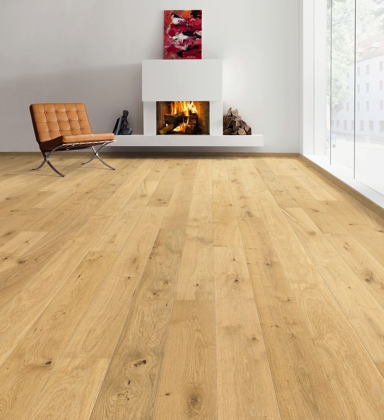 Parquet Flottant Chêne Verni - 8534605 - Chene contrecolle haro a l'ancienne permadur universal-5g serie 3500-brosse 2v - 180x12x2200mm - certifié pefc 70%