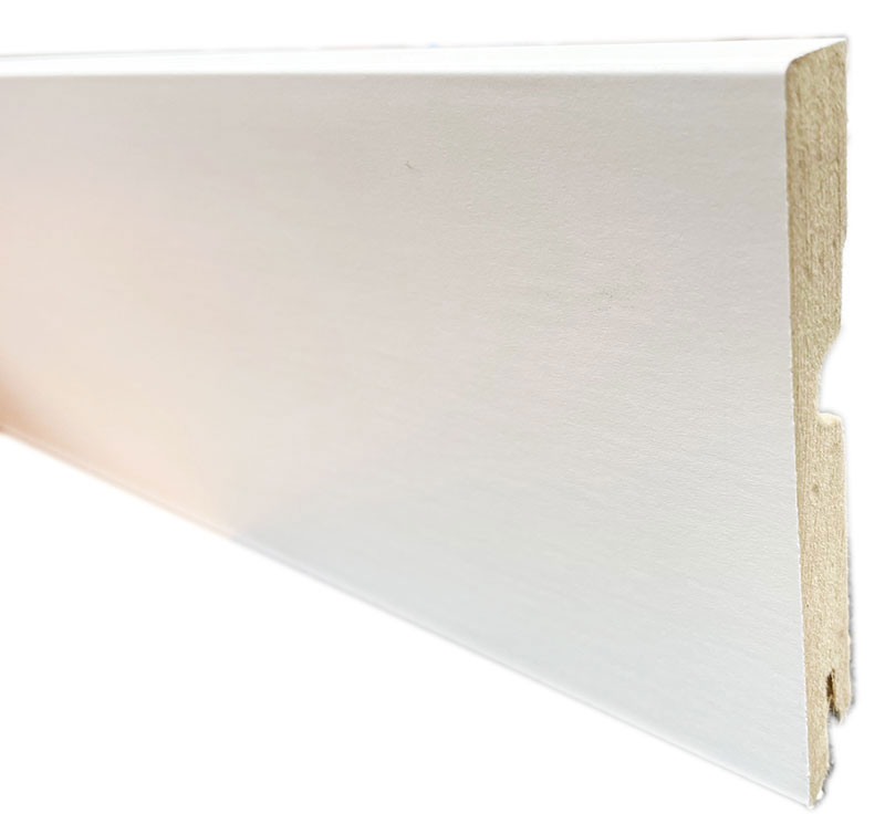 PLINTHE MDF BLANC 80x15x2400mm  DINACHOC BORDS CARRES - Certifié PEFC 70%