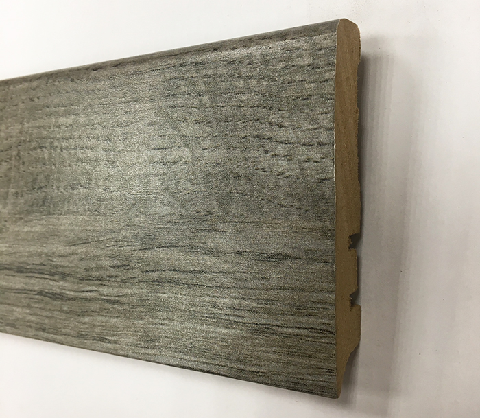 Plinthe De Haute Qualite - APLIN5017 - Plinthe mdf finition chene gris fonce 80x15 (1141)