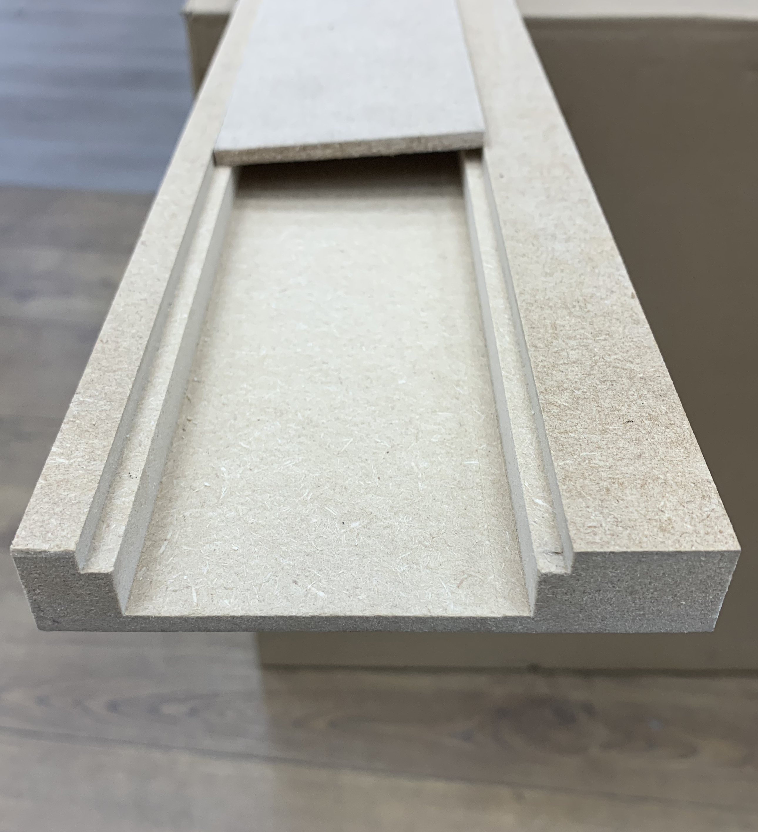 Baguette D'Angle Médium (Mdf) Arrondie Blanc, 23 X 23 Mm, L. 2.44 M