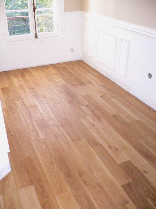 Parquet Massif Chêne Verni - CHEN39257 - Chêne massif verni brosse rustique 120x14mm - go-4 - certifié fsc 100 %