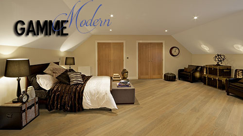 Parquet Flottant Chêne Huilé - CHENF2618 - Chene contrecolle huile brosse rustique ceruse blanc sable 190x14,5x1820mm<br />