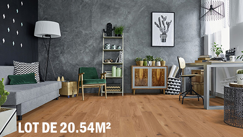 Parquet Flottant Chêne Huilé - CHENF2634 - Parquet flottant chene contrecolle rustique huile a l'ancienne 145x14,2x1825mm - lot de 34.76m²<br />