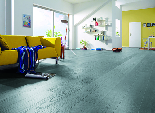 Parquet flottant chêne huilé - Chêne contrecolle rustique huilé gris brossé - 145x14.2x1820<br />
