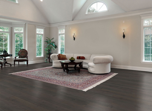 Parquet Flottant Chêne Verni - CHENF3657 - Chene contrecolle monolame verni mat teinte wenge brosse rustique 145x14.5x1820mm go0