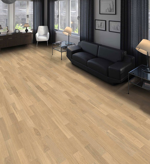 Parquet Flottant Chêne Verni - DABRF380173 - Baton rompu chene contrecolle decoart blanc clair pr verni brosse 70x10 l490<br />
(compatible sol rafraîchissant) - certifié pefc 70%