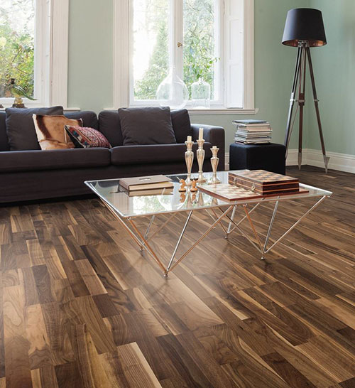 Parquet Flottant Bois Exotique Verni - DABRF387910 - Baton rompu contrecolle decoart noyer americain pr+ 70x10 l490<br />
(compatible avec sol rafraîchissant) - certifié pefc 70%