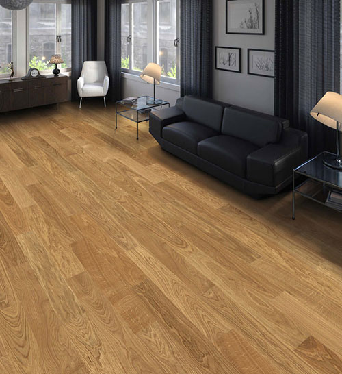 Parquet Flottant Chêne Verni - DABRF388370 - Baton rompu chene contrecolle decoart authentique verni sable lisse 120mm x10mm (compatible avec sol rafraîchissant) - certifié pefc 70%
