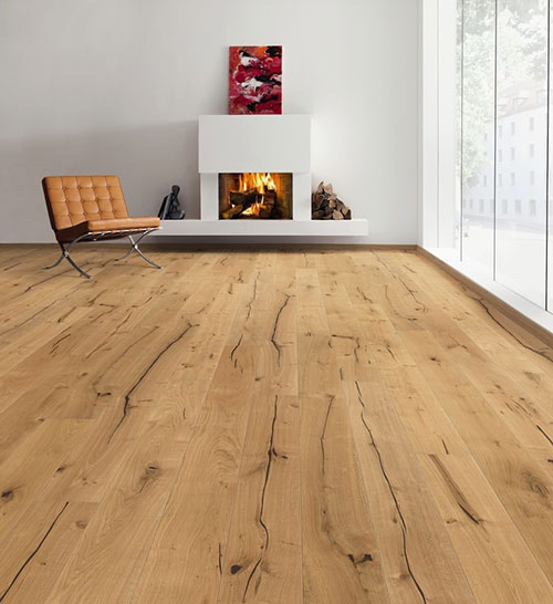 Parquet Flottant Chêne Huilé - DACHF28349 - Parquet chene contrecolle sauvage++ huile dore brosse 180x12mm – gamme decoart - certifié pefc 70%