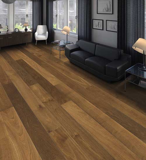Parquet Flottant Chêne Huilé - DACHF28697 - Parquet chene contrecolle decoart authentique huile fume planche large brosse 180mm x13.5mm -gamme washington -certifié pefc 70%
