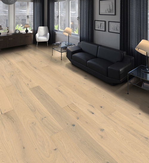 Parquet Flottant Chêne Huilé - DACHF38001 - Parquet chene contrecolle decoart sauvage verni blanchi brosse planche large 180x11mm - gamme boston - 5g -<br />
certifié pefc 70%