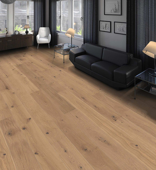 Parquet Flottant Chêne Verni - DACHF38811 - Parquet chene contrecolle decoart soie pure sauvage verni planche large 180mm x 13.5mm - gamme washington - 5g - - certifié pefc 70%