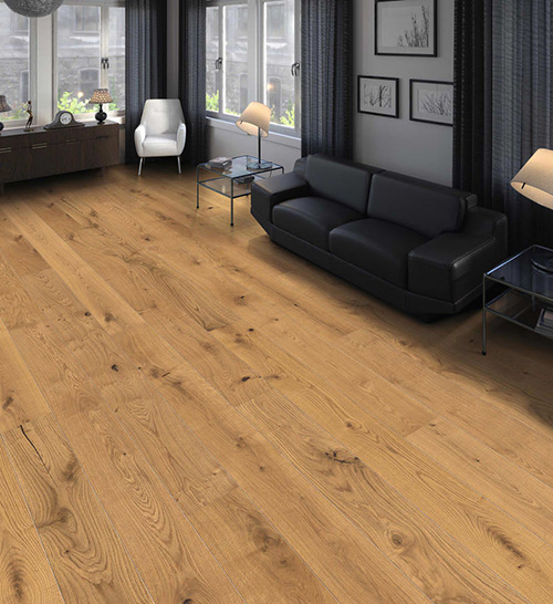 Parquet Flottant Chêne Verni - DACHF38813 - Parquet chene contrecolle decoart soie sauvage verni planche large 180mm x 13.5mm - gamme washington - 5g - certifié pefc - certifié pefc 70%