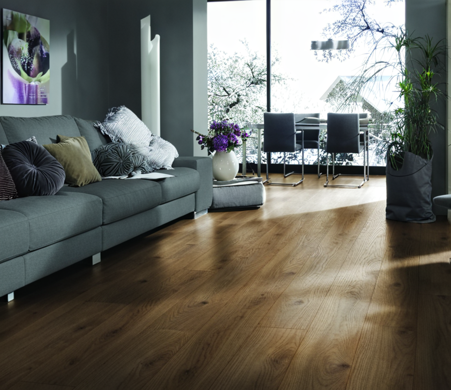 PARQUET SOL STRATIFIE DECOART - CHENE PRESTIGE NATURE - GAMME MILAN - 1380mmX193mmX8mm - Certifié FSC Mix Credit - Parkett.fr