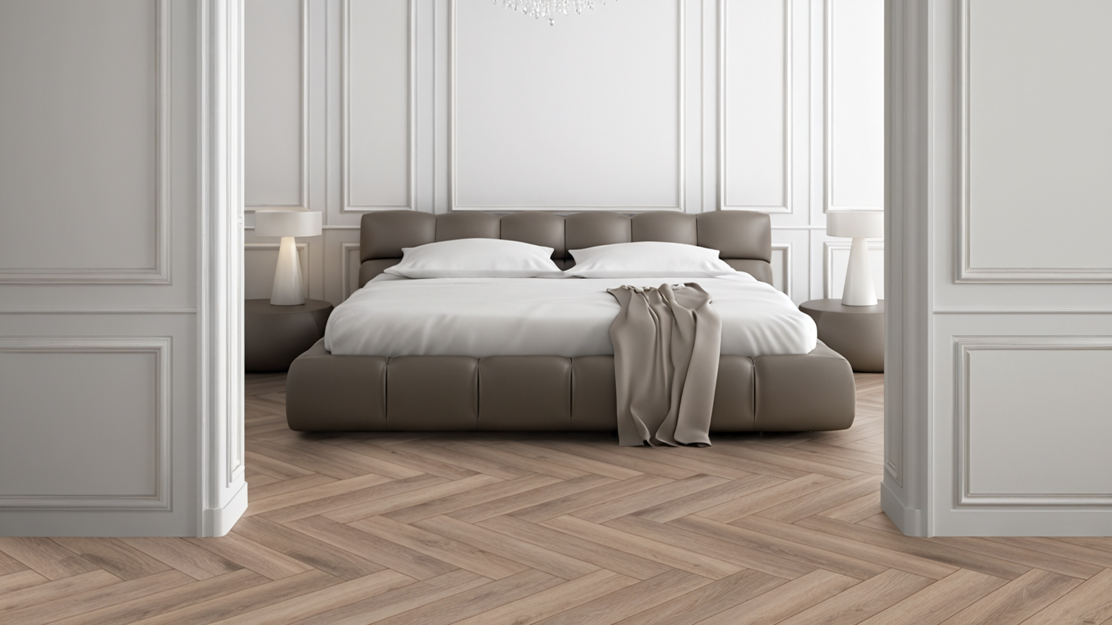 PARQUET SOL STRATIFIE DECOART BATON ROMPU CHENE METZ - GAMME VIEUX PARIS – 665mm x 133mm x 8mm - Certifié FSC Mix Credit