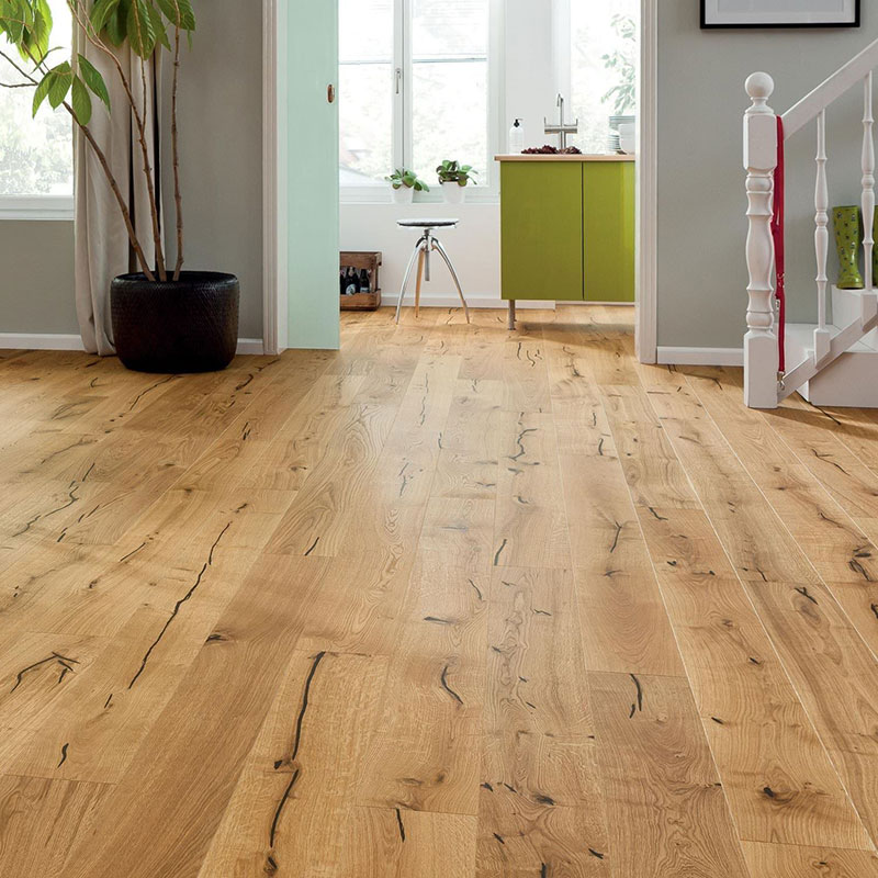 Lots fin de série parquet - Haro parquet 4000  planche large à l'ancienne 180x13.5x2200mm  4v chêne alabama brossé naturalin plus top connect -certifié pefc 70% - lot de 3.17m²