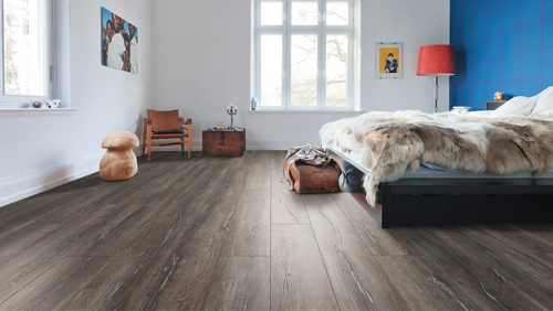 Lots fin de série parquet - Haro sol stratifié tritty 100 campus 4v chêne duna espresso authentic mat top connect 