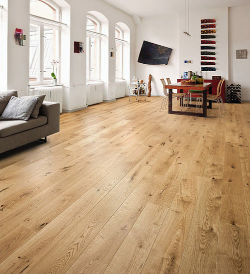 Parquet flottant chêne verni - Chene contrecolle sauvage verni  brosse 180*13.5*2200 go 2 - garantie 30 ans certifié pefc 70%