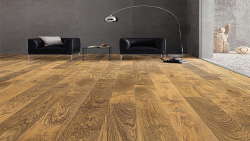 Parquet Flottant Chêne Huilé - HARO8529062 - Contrecolle haro - chene barrique selectiv- planche large a l'ancienne-brosse 4v-oleovera -5g- certifié pefc 70%