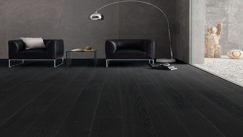 Parquet Flottant Chêne Huilé - HARO8529066 - Contrecolle haro - chene noir charbon selectiv- planche large a l'ancienne -5g- brosse 4v-oleovera - certifié pefc 70%
