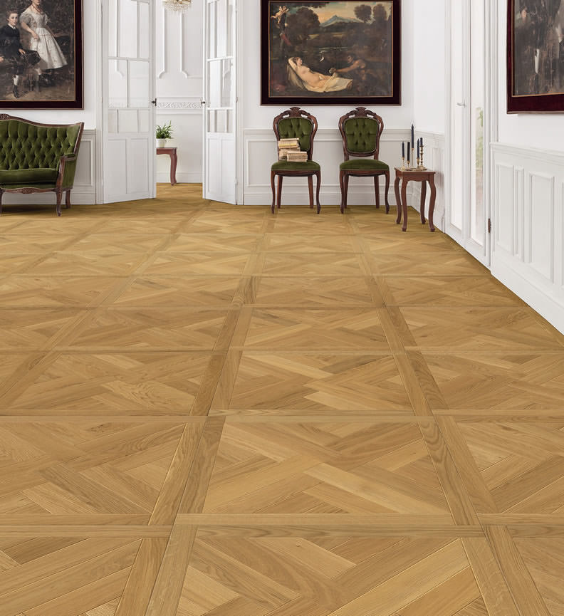 Parquet flottant chêne huilé - Dalle chene design st andrew -certifié pefc 70% (65x65 = 0.42m²) vendu par piece