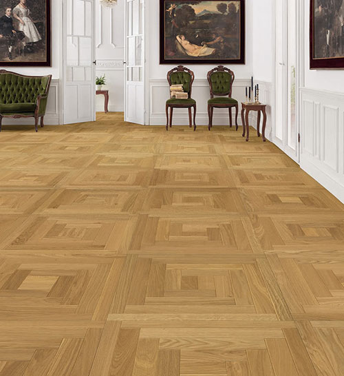 Parquet flottant chêne huilé - Dalle chene design loop -certifié pefc 70% (65x65 = 0.42m²) vendu par piece