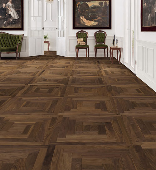 Parquet flottant chêne huilé - Dalle noyer americain design loop-certifié pefc 70% (65x65 = 0.42m²) vendu par piece