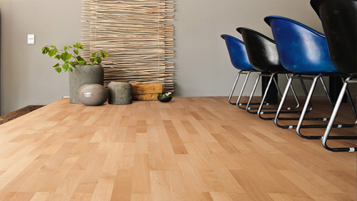 Parquet flottant chêne verni - Hetre etuve 3f contrecolle naturadur trend - serie 4000 - certifié pefc 70%