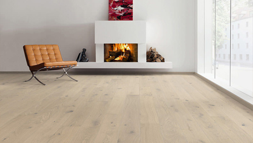 Parquet flottant chêne verni - Chene contrecolle naturadur gris sable sauvage- serie 4000- brosse 2v - certifié pefc 70%