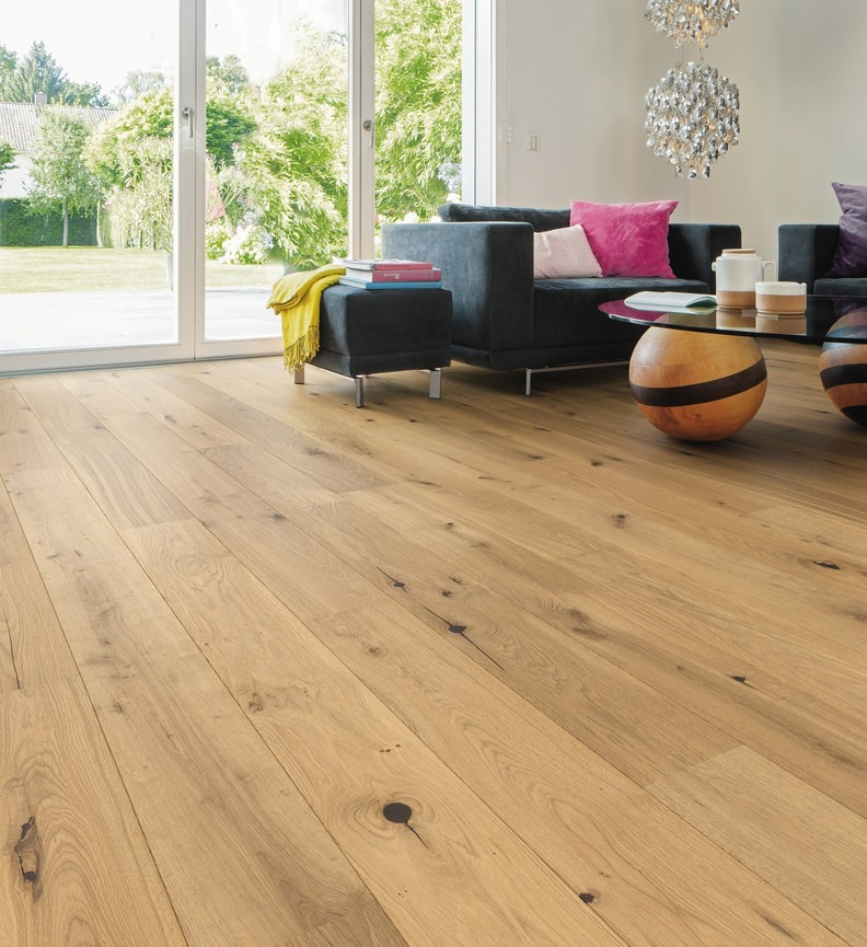Parquet Flottant Chêne Verni - HARO8536378 - Chene contrecolle planche large scala puro invisible sauvage - serie 4000- brosse 2v-certifié pefc 70%