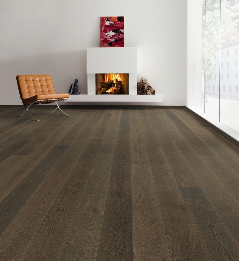 Parquet Flottant Chêne Huilé - HARO8539088 - Contrecolle haro- chene brun roseau markant-planche large a l'ancienne-brosse 4v- naturalin+ - certifié pefc 70%