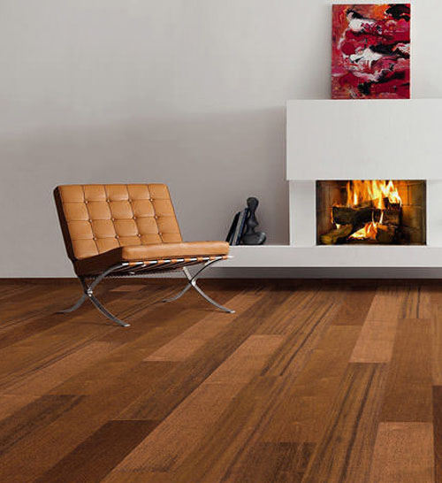 Parquet flottant exotique verni - Jarrah contrecolle verni lisse diamant monolame 127x14.5x1795mm