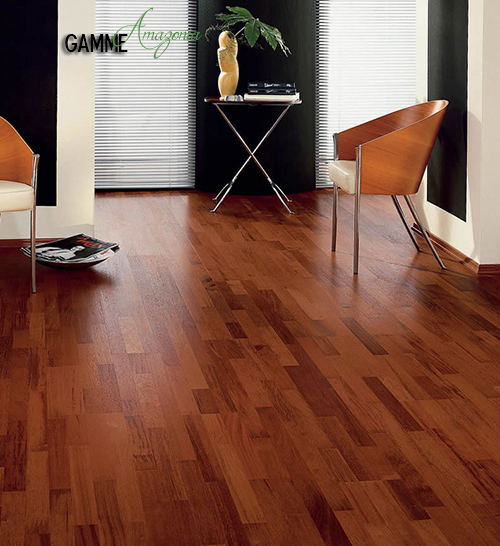 Parquet flottant exotique verni - Jatoba  contrecolle  verni lisse rustique 3 frises go-0 190x14.5x1820