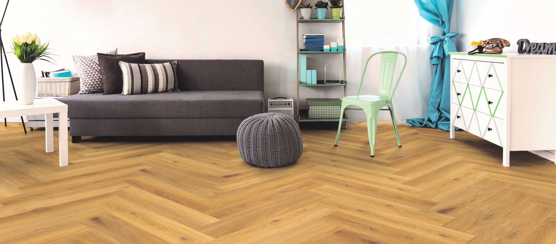 Krono-swiss - KNHRB3861 - Parquet sol stratifie baton rompu chene pisa - gamme herringbone 665mm x 133mm x 8mm - certifié fsc mix credit