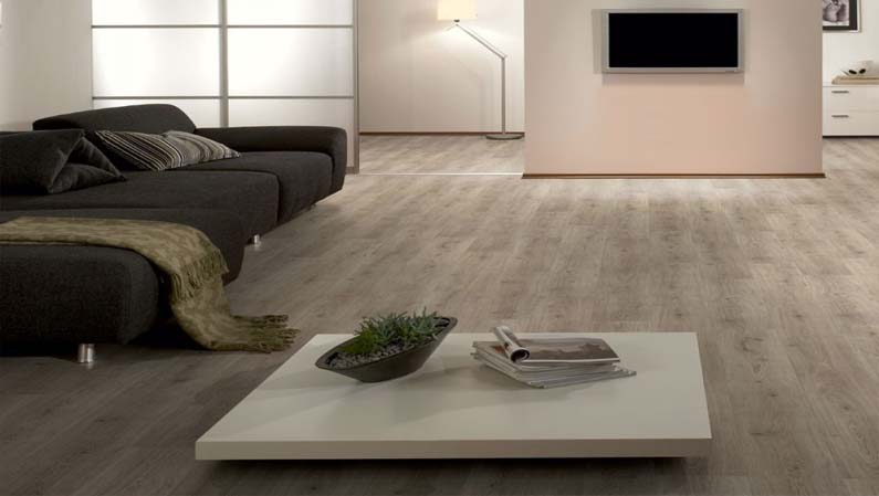 Sol stratifie decor bois - Chene stratifie tendance gris gamme - superior standard plus - 1380mmx193mmx7mm - certifié pefc 70%