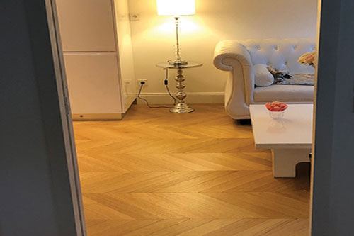 Parquet Massif Chêne Huilé - POIN29006 - Point de hongrie chêne massif pr bis (sans noeuds) huile brosse naturel 90x14x510 go-4 - certifié fsc 100 %<br />