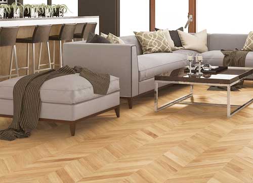 Parquet Massif Chêne Verni - POIN39253 - Point de hongrie chêne massif verni brosse rustique elegance 70x14x440mm - certifié fsc 100 %