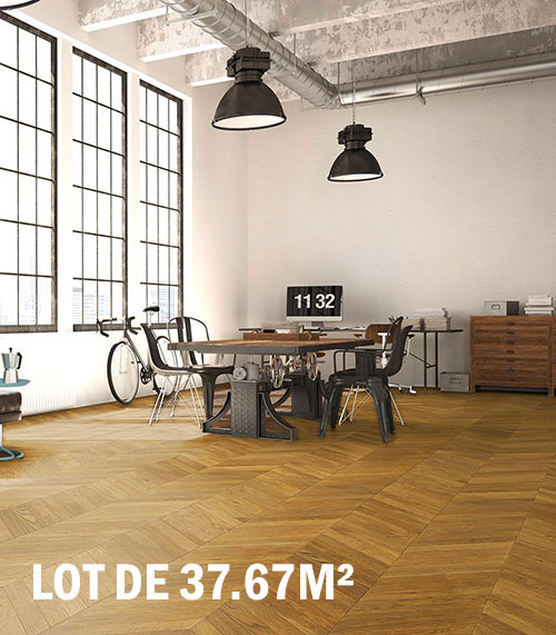 Parquet Flottant Chêne Huilé - POINF2604 - Point de hongrie chene contrecolle 100% huile fume 240x22/5.5x1450mm - lot de 37.67m²<br />