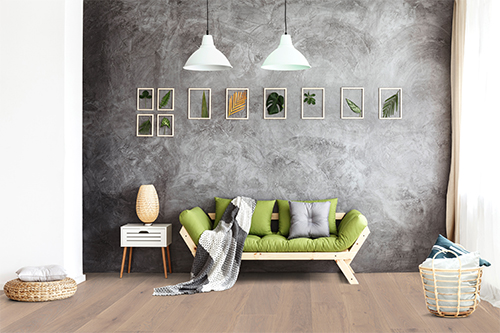 Parquet Flottant Chêne Verni - VCHENF38006 - Chêne contrecolle pr bis verni brosse pierre sablé xxl 180x13.5x1750mm