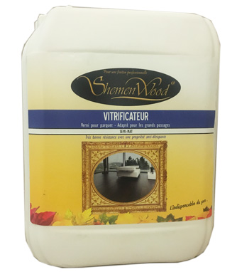 Accessoire Et Finition - VITR1000 - Vitrificateur incolore shemenwood grand trafic semi mat 5l <br />
capacite 12m²/l la référence des professionnels du parquet